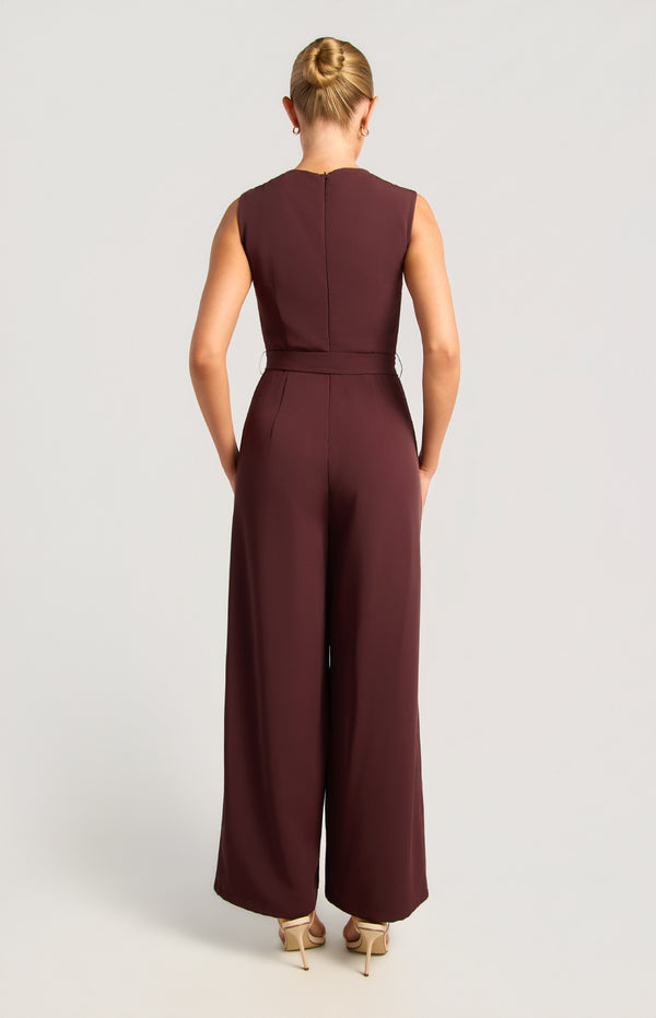 Jessima Sleeveless Jumpsuit - Cherry