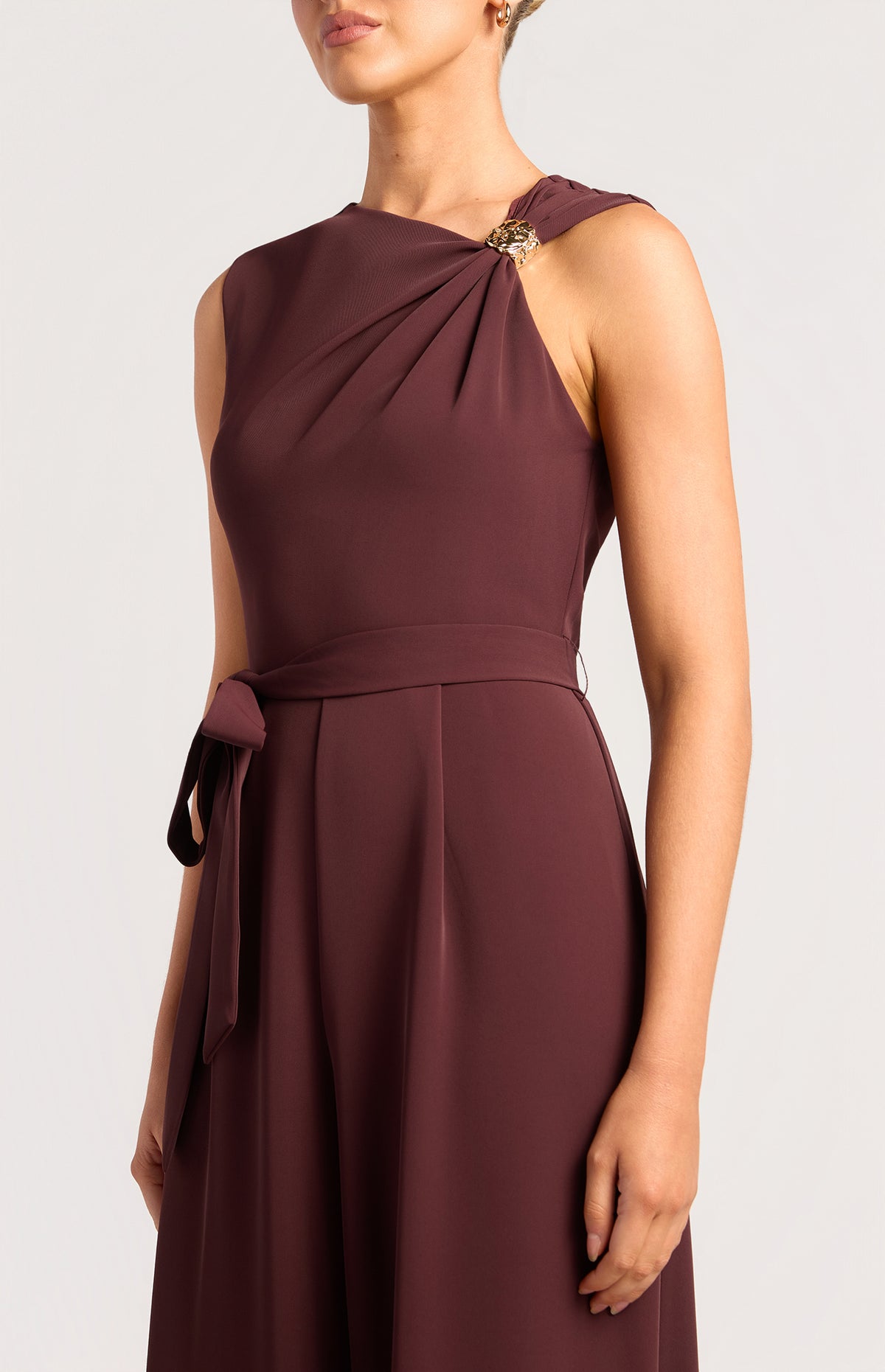 Jessima Sleeveless Jumpsuit - Cherry