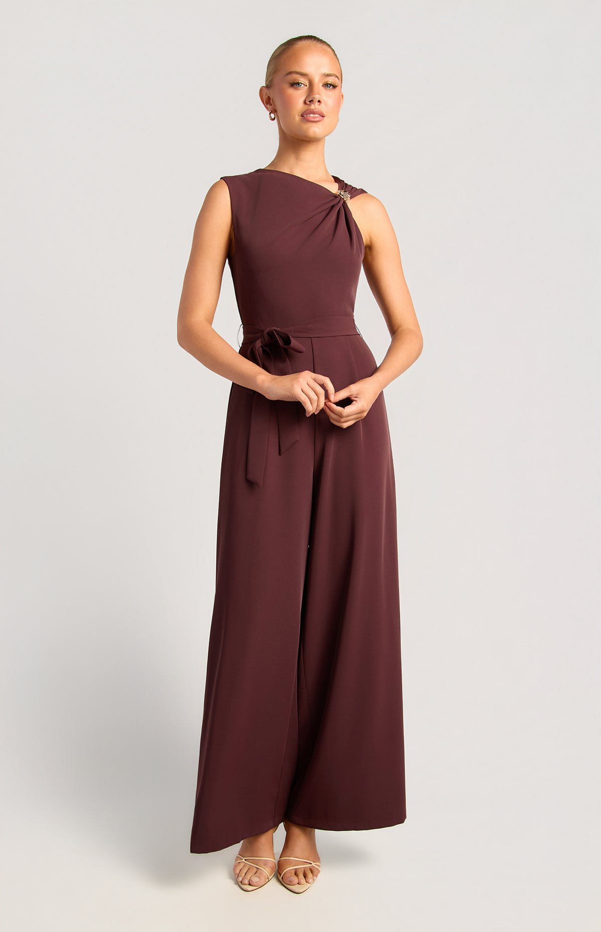 Jessima Sleeveless Jumpsuit - Cherry