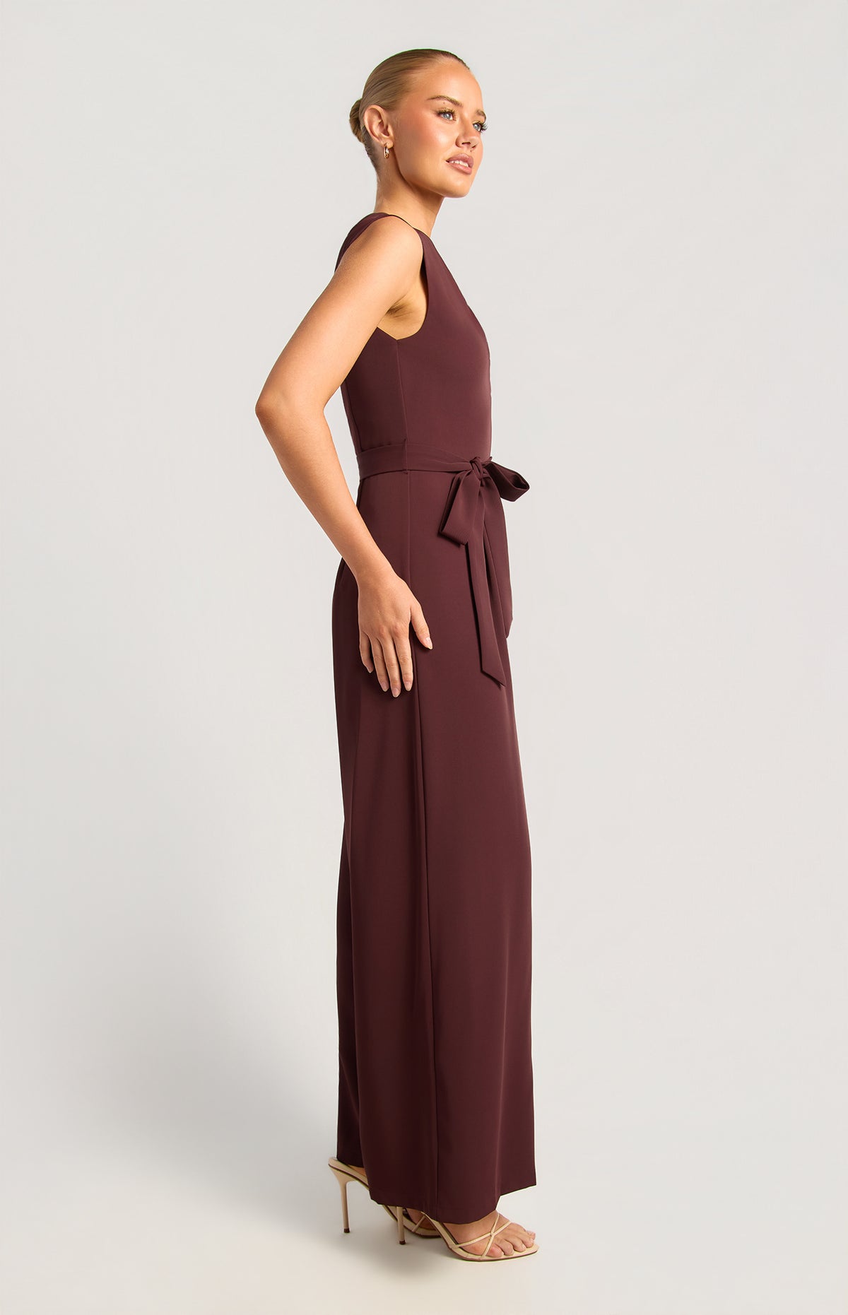 Jessima Sleeveless Jumpsuit - Cherry