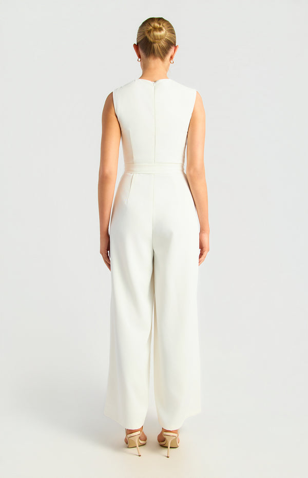 Jessima Sleeveless Jumpsuit - White