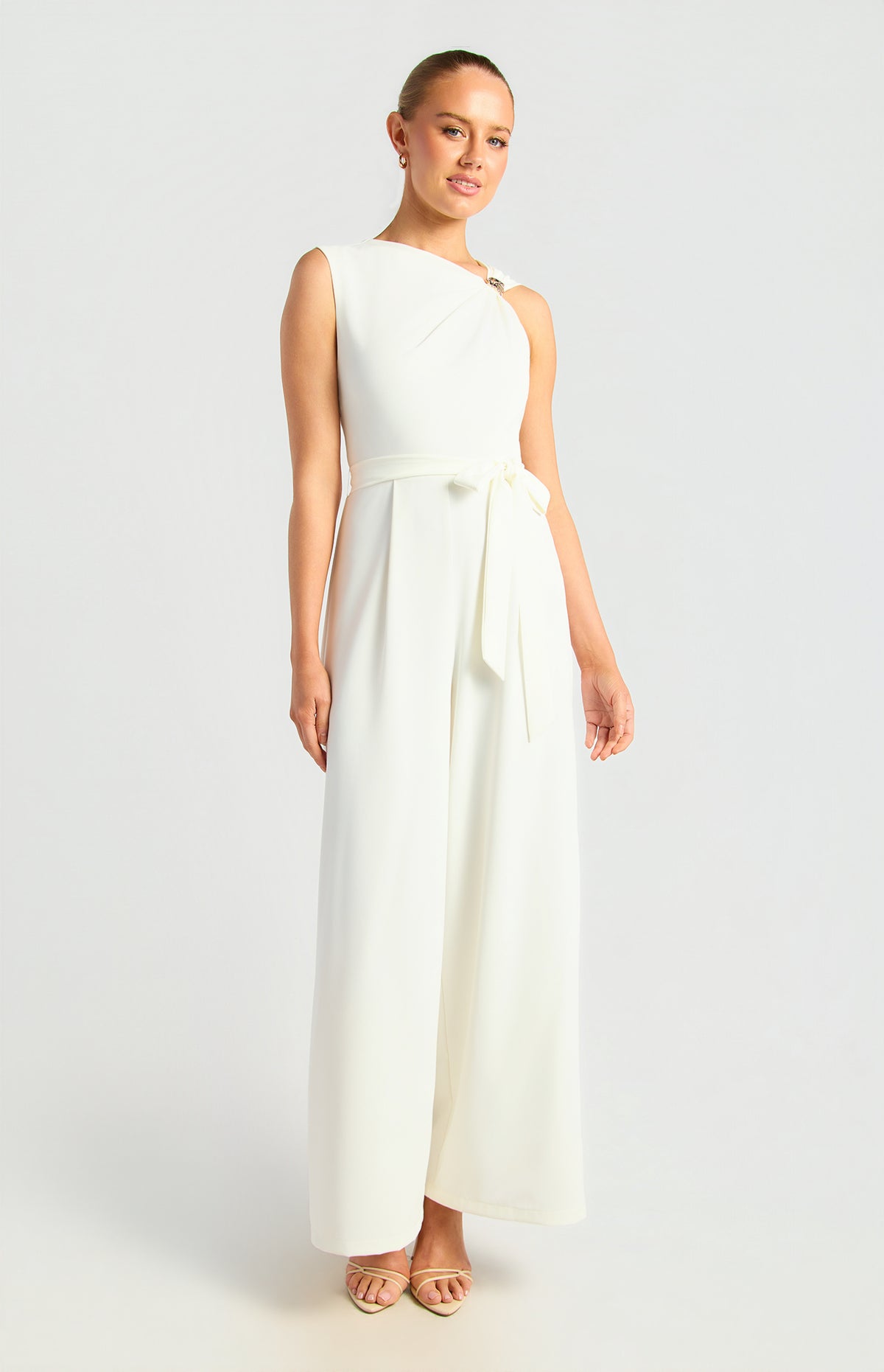 Jessima Sleeveless Jumpsuit - White