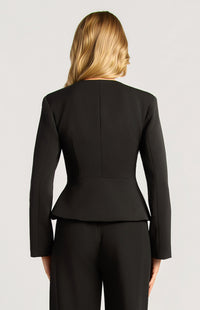 Makaylie Cinch Waist Blazer - Black