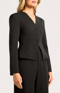 Makaylie Cinch Waist Blazer - Black