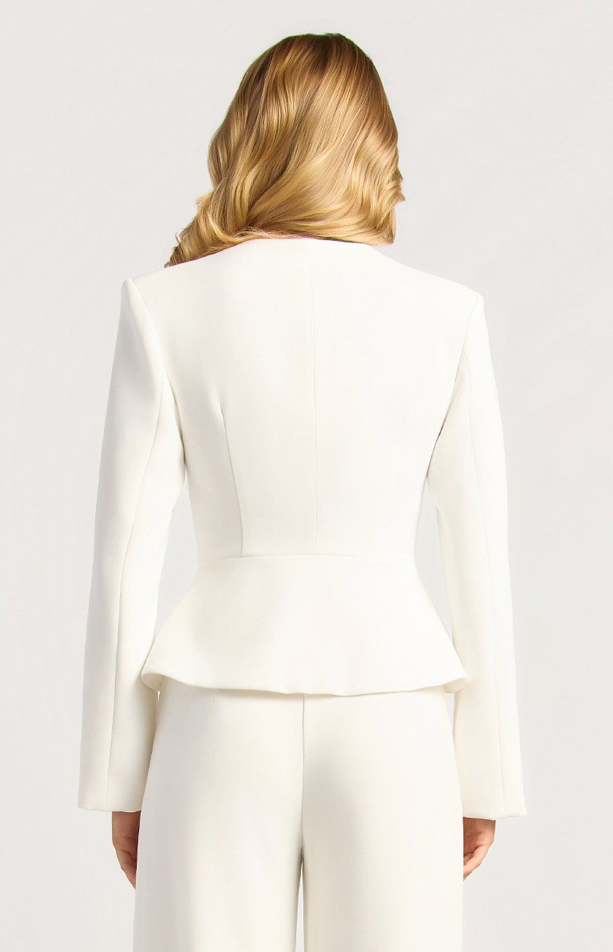 Makaylie Cinch Waist Blazer - White