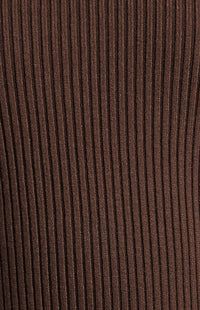 Steffi Turtle Neck Knit Top - Espresso