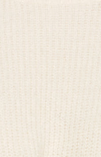 Calvi Long Sleeve Knit Top - White