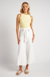 Clove Sleeveless Knit Top - Lemon