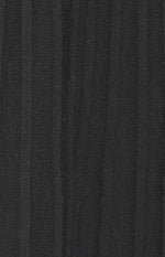 Tildy Long Sleeve, Ribbed Knit Mini Dress - Black