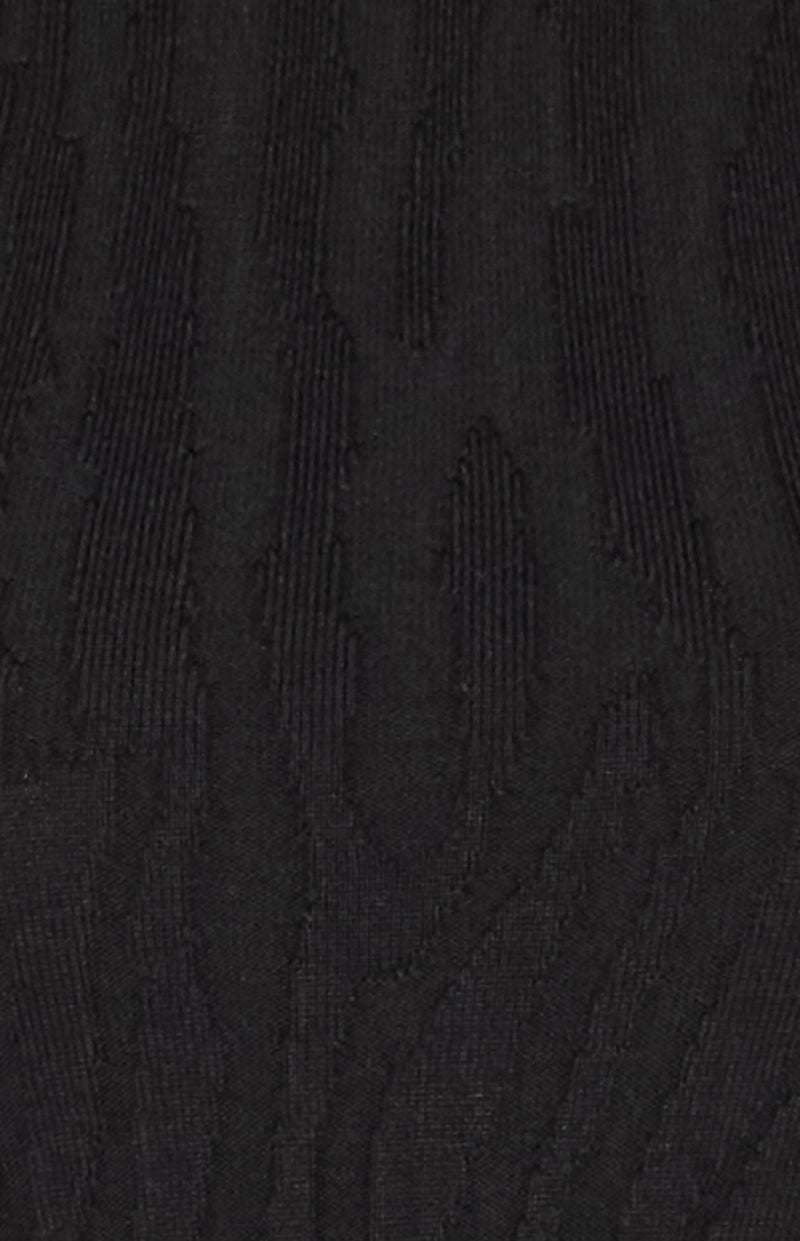 Austin Sleeveless, Textured Knit Top - Black