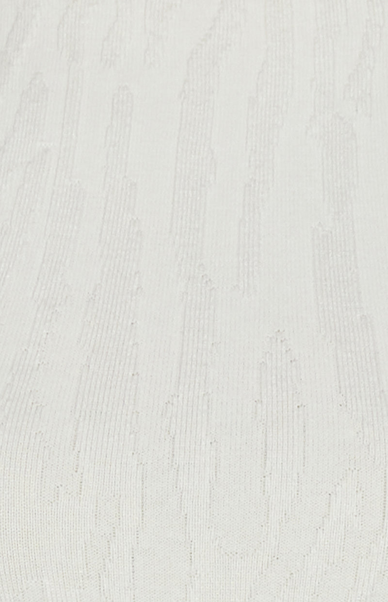 Austin Sleeveless, Textured Knit Top - White