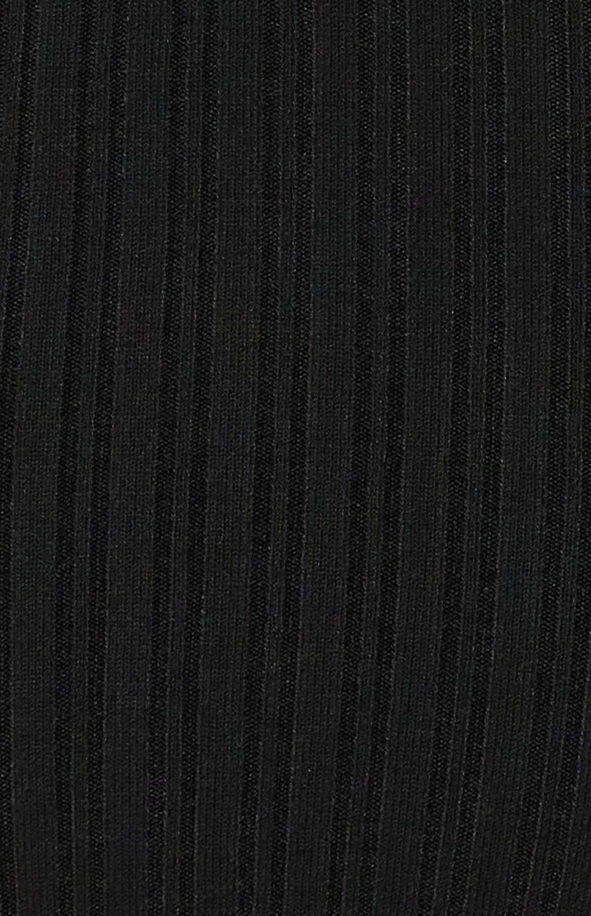 Luella Long Sleeve Knit Midi Dress - Black
