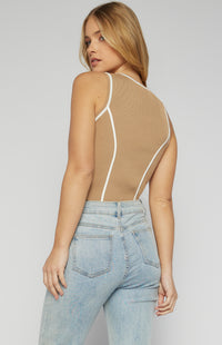 Malvina Sleeveless Knit Top - Camel