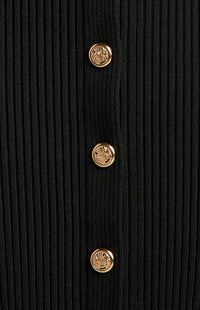 Carson Knit Midi Dress - Black