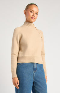 Maxwell Knit Jumper - Almond