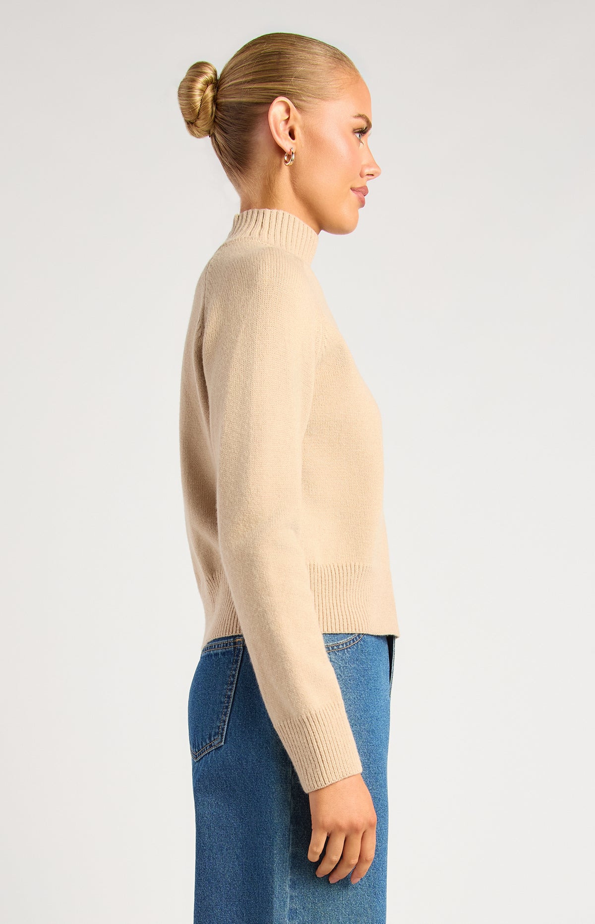 Maxwell Knit Jumper - Almond