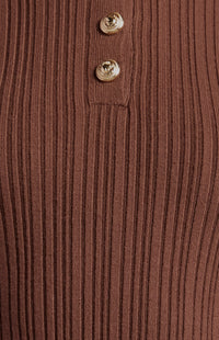 Seville Knit Bodysuit - Chocolate