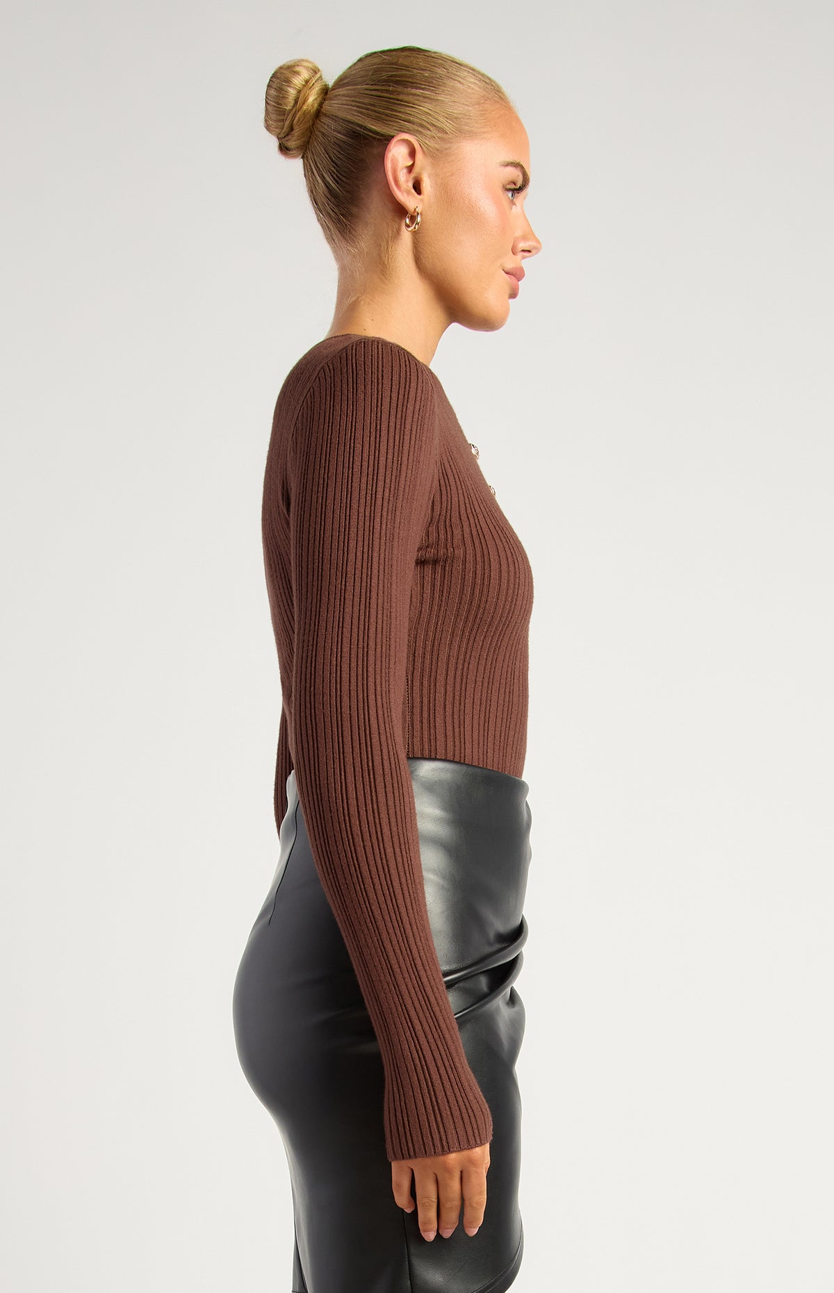 Seville Knit Bodysuit - Chocolate