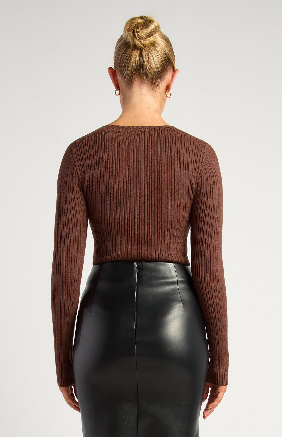Seville Knit Bodysuit - Chocolate
