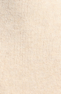 Zillah Fluffy Top & Skirt Knit Set - Oat Marl