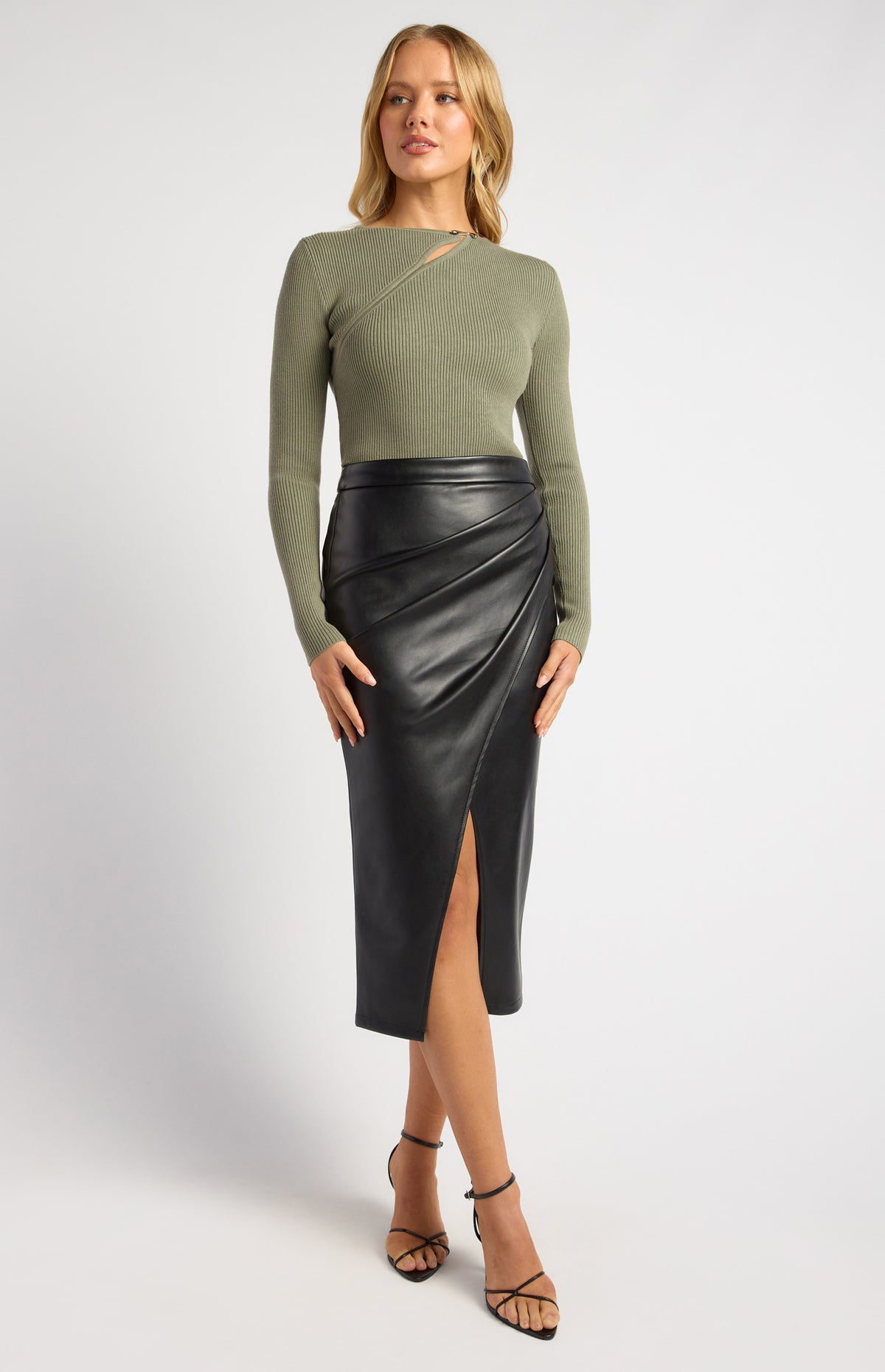 Mathilde Knit Top - Khaki