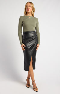 Mathilde Knit Top - Khaki