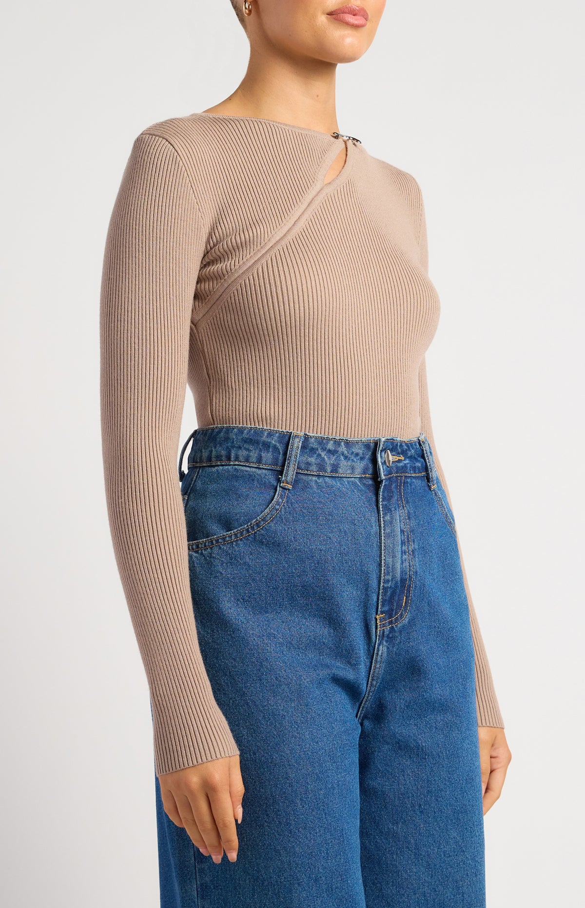 Mathilde Knit Top - Mushroom