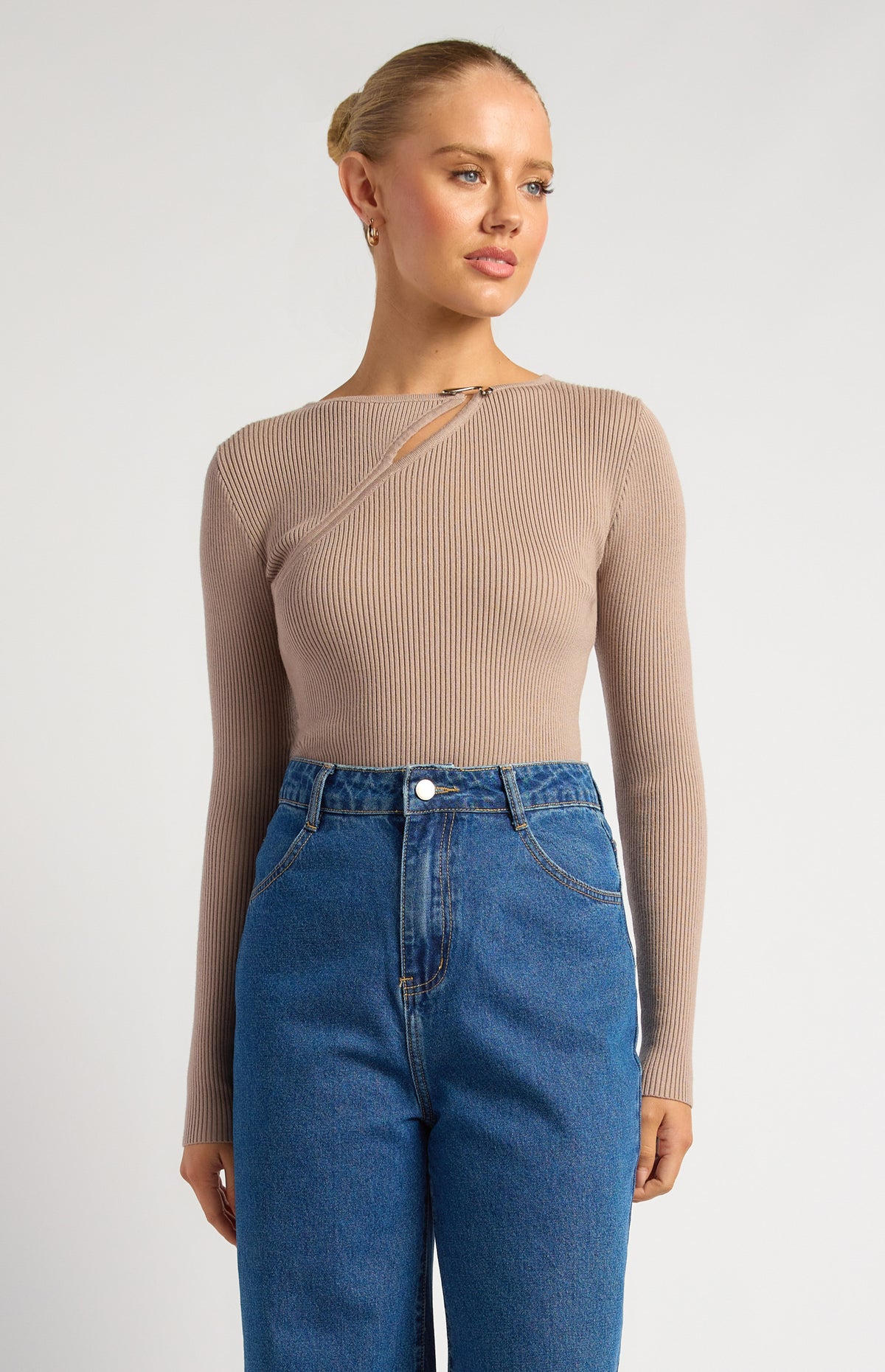 Mathilde Knit Top - Mushroom