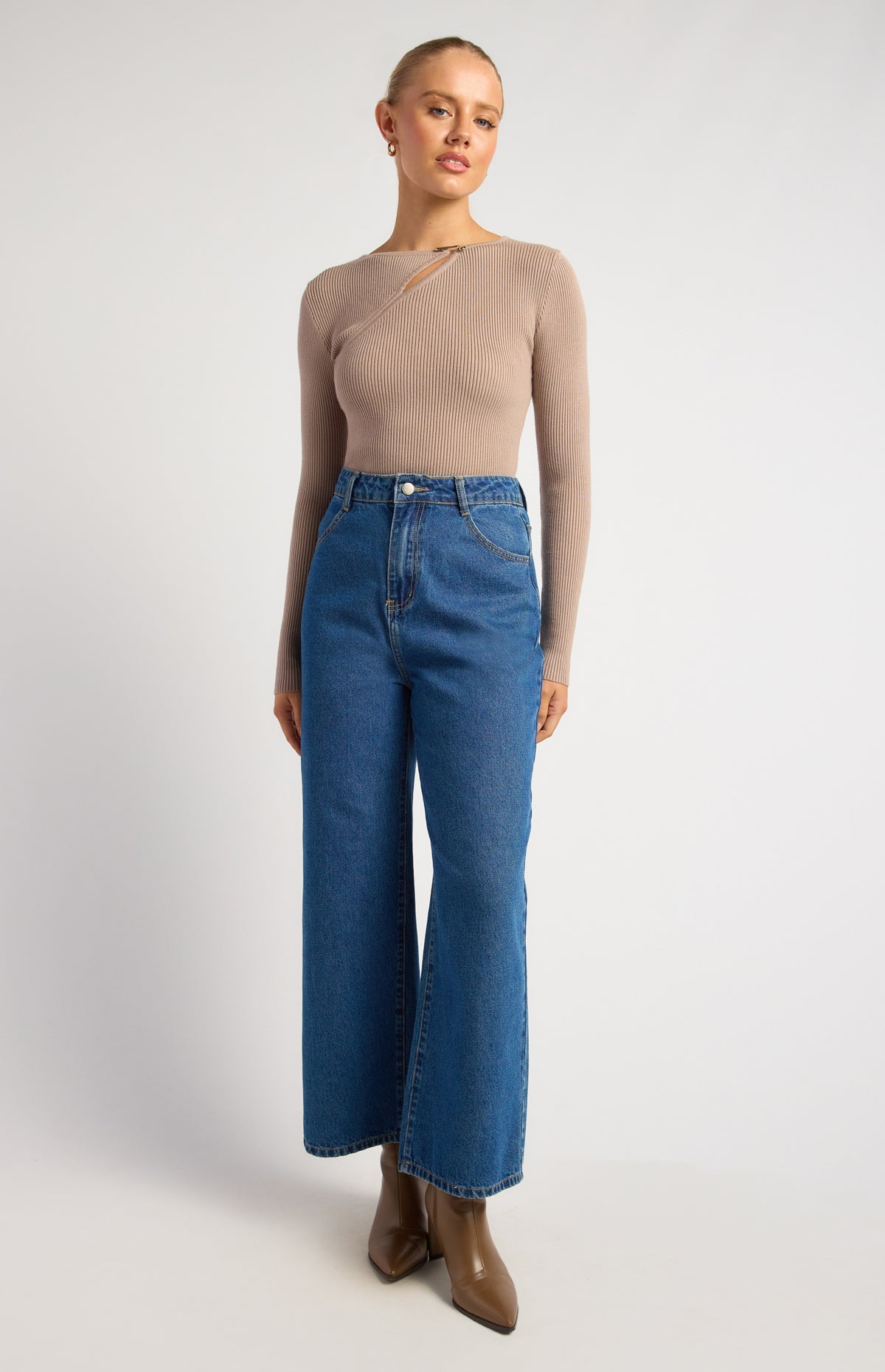 Mathilde Knit Top - Mushroom