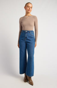 Mathilde Knit Top - Mushroom