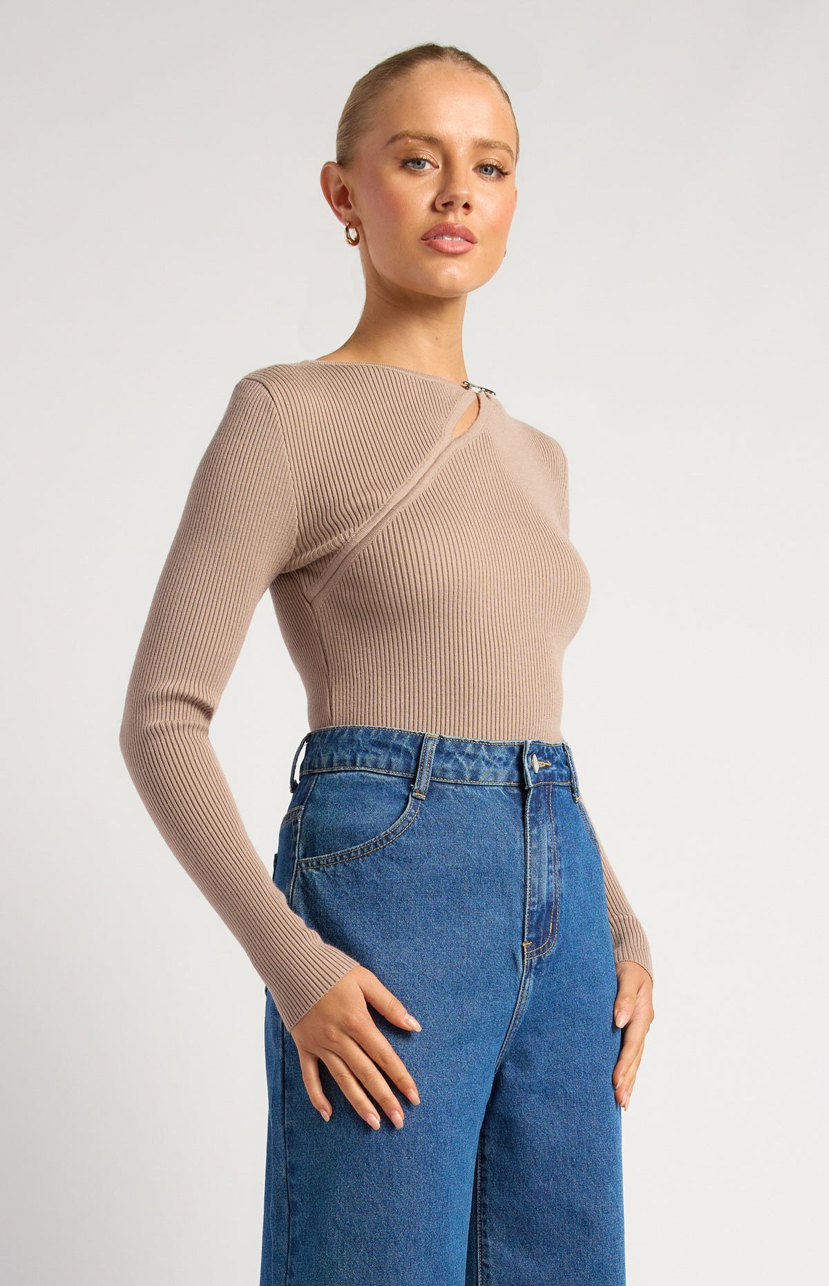 Mathilde Knit Top - Mushroom