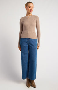 Mathilde Knit Top - Mushroom