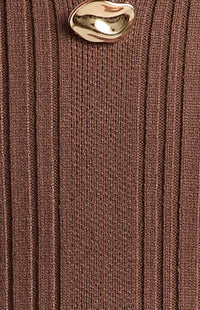 Domenica Knit Midi Dress - Chocolate