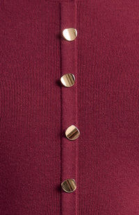 Angelique Knit Vest & Skirt Set - Merlot