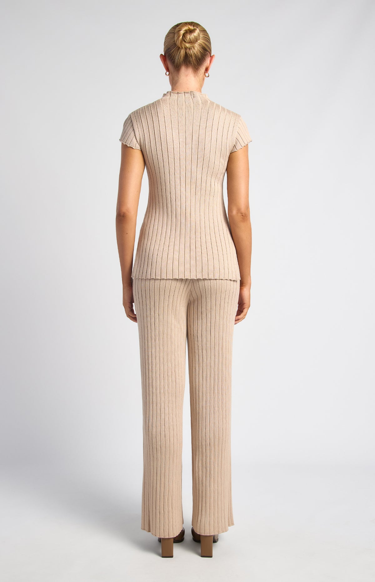 Jenkins Top & Pants Knit Set - Beige