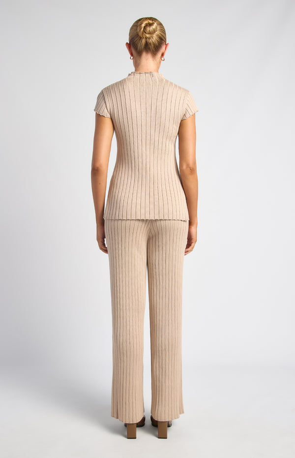 Jenkins Top & Pants Knit Set - Beige
