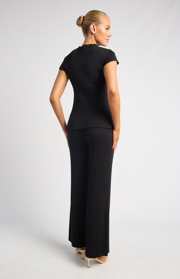 Jenkins Top & Pants Knit Set - Black