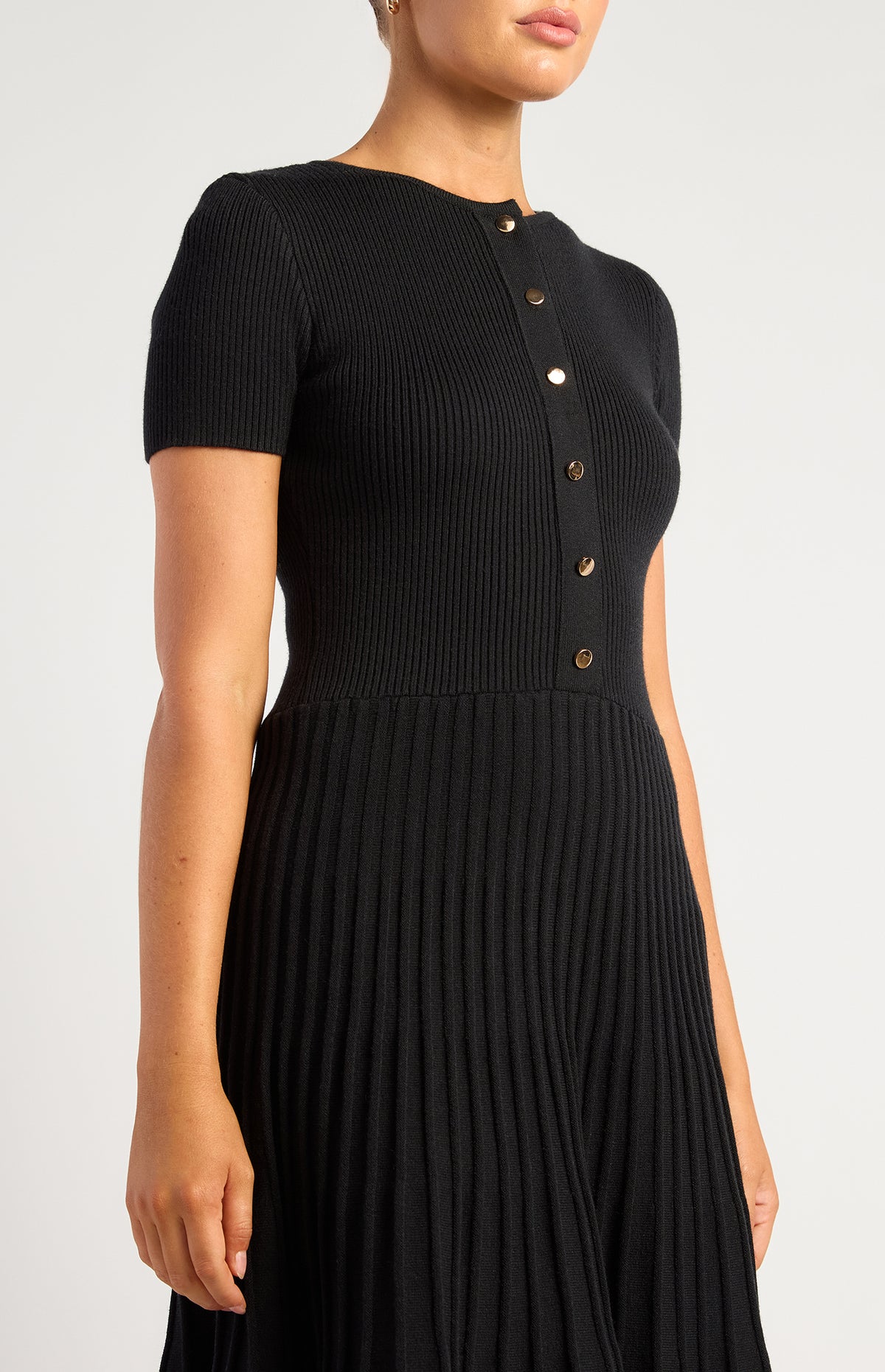 Carmello Knit Mini Dress - Black
