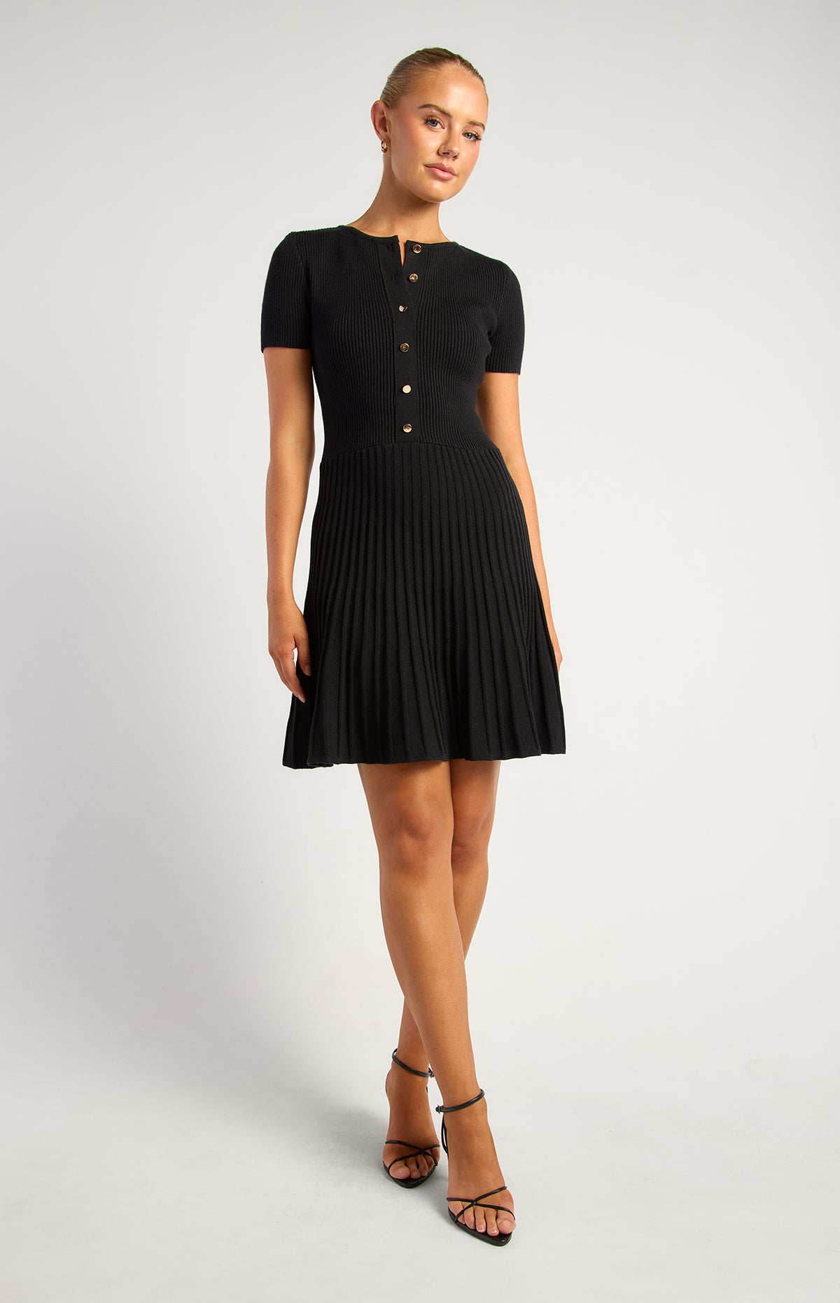 Carmello Knit Mini Dress - Black
