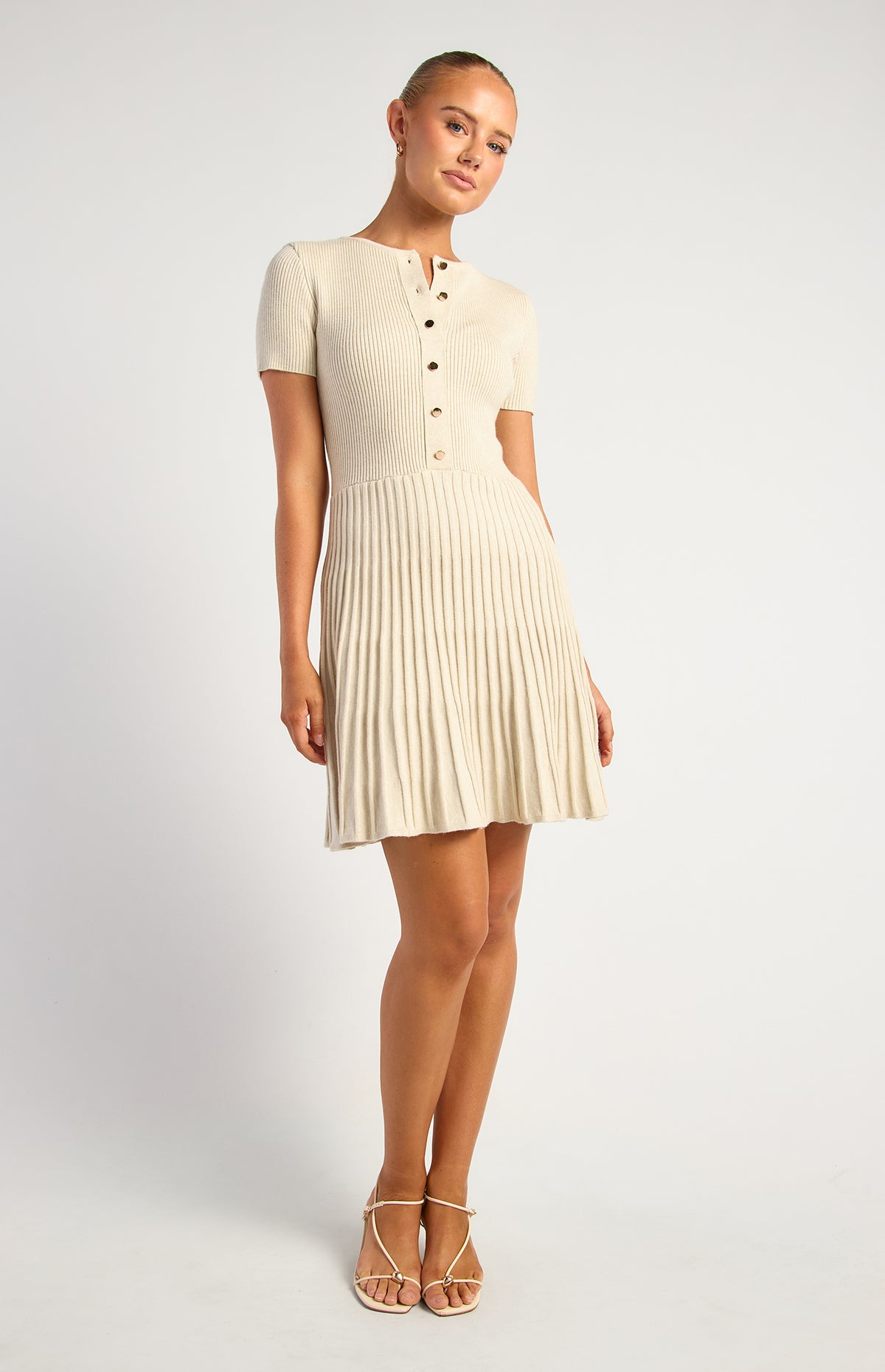 Carmello Knit Mini Dress - Bone