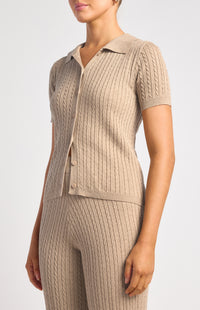Samara Top & Pants Knit Set - Stone