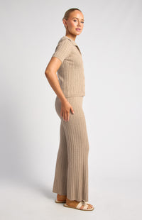 Samara Top & Pants Knit Set - Stone