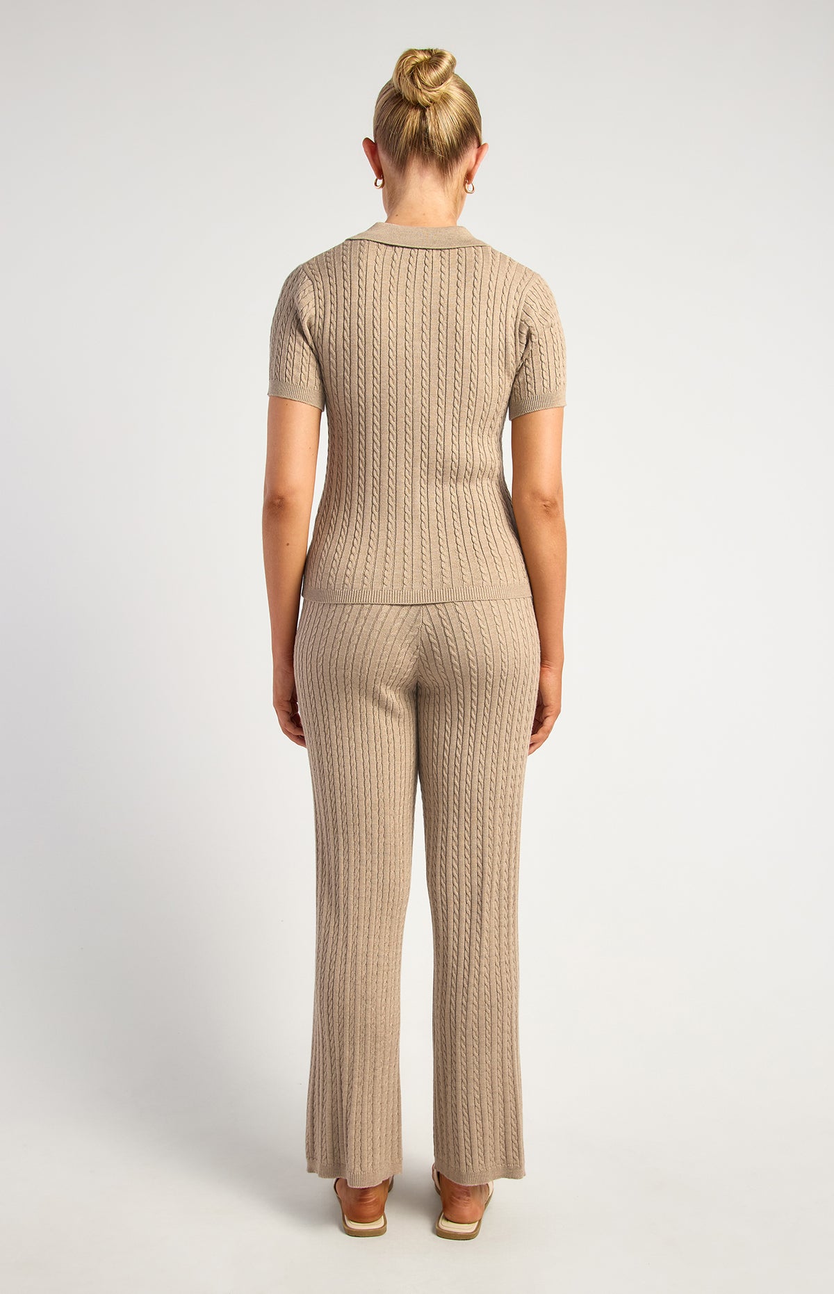 Samara Top & Pants Knit Set - Stone