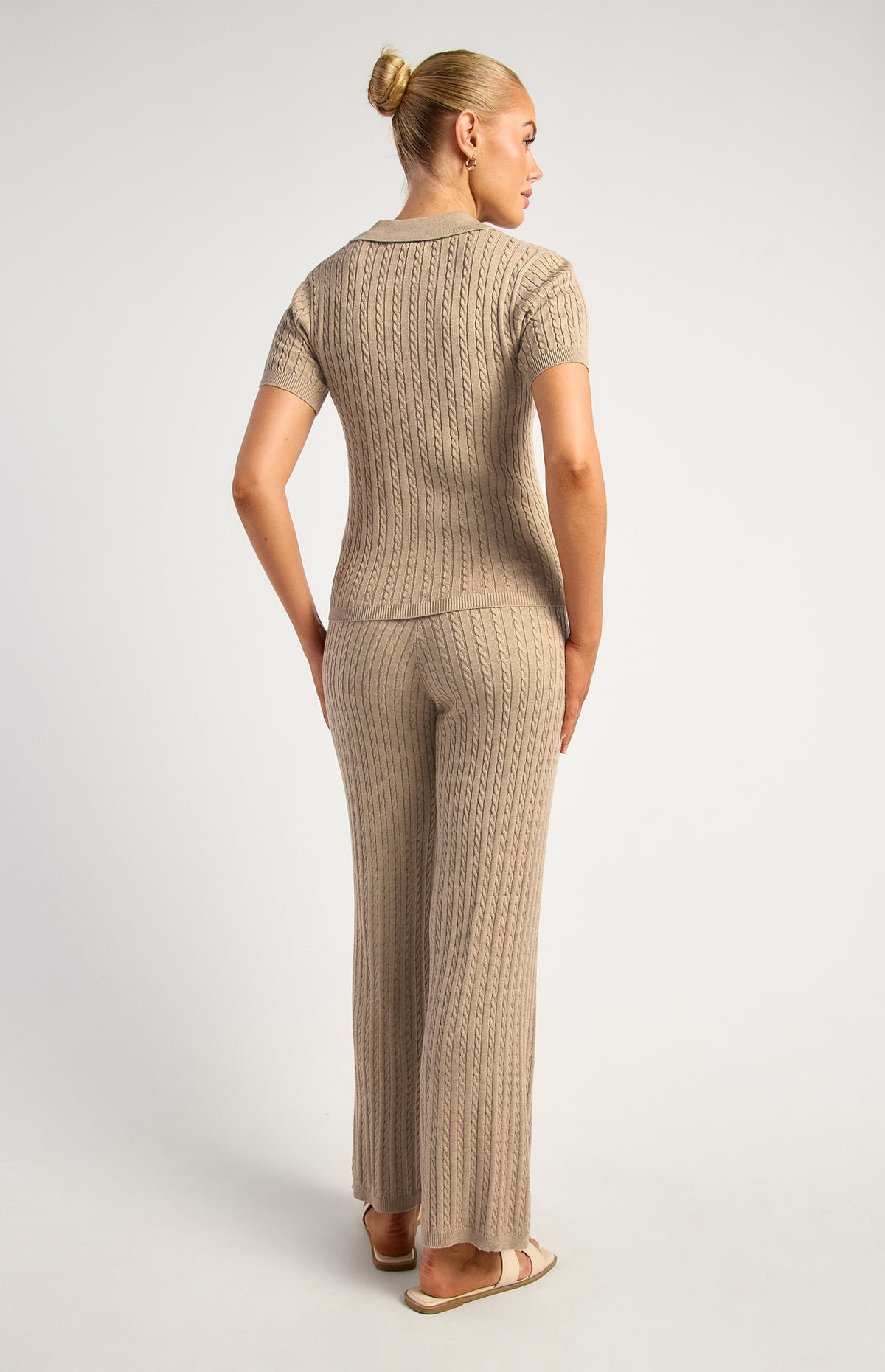 Samara Top & Pants Knit Set - Stone