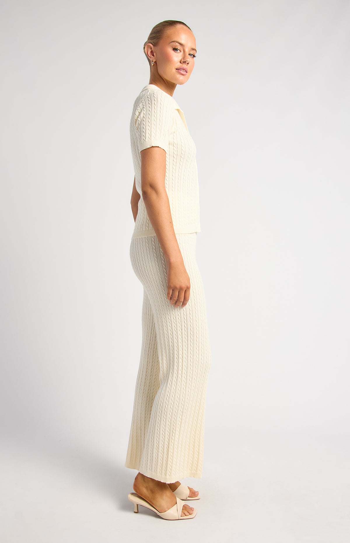 Samara Top & Pants Knit Set - White