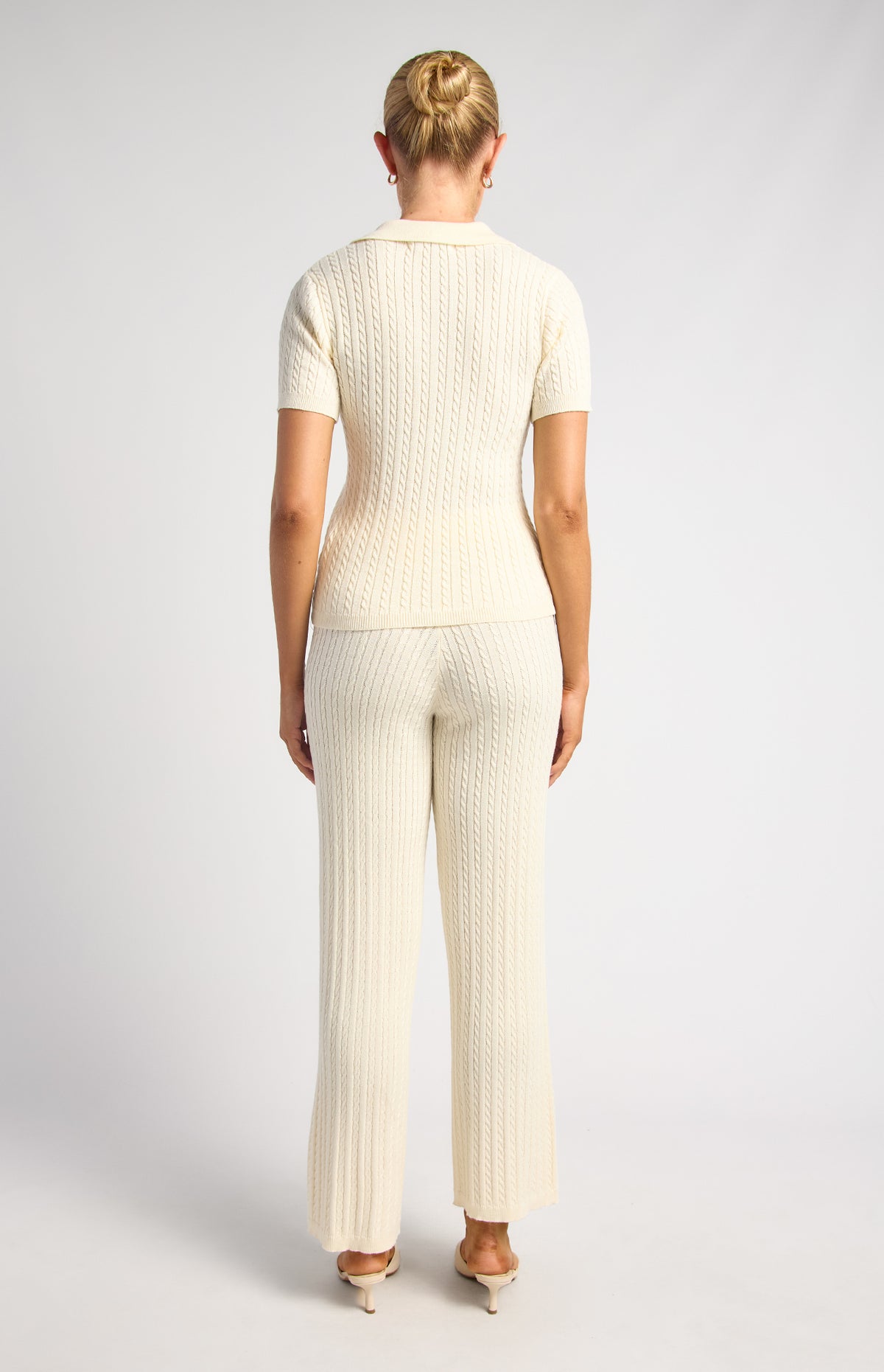 Samara Top & Pants Knit Set - White