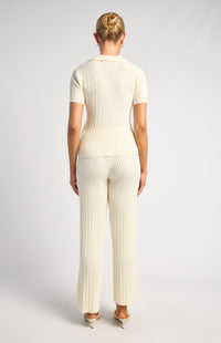 Samara Top & Pants Knit Set - White