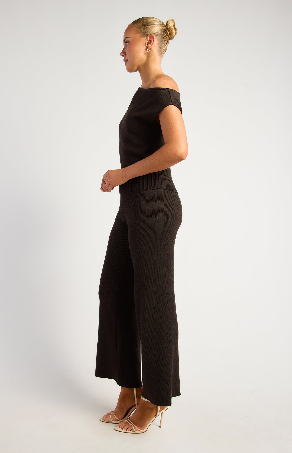 Newton Knit Top & Pants Set - Black