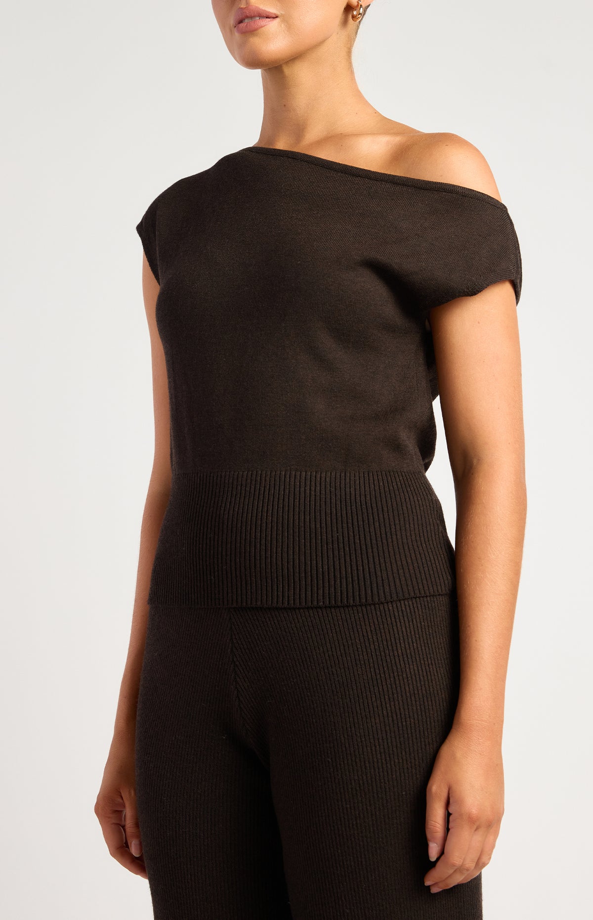 Newton Knit Top & Pants Set - Black