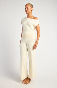 Newton Knit Top & Pants Set - White